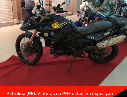 Petrolina (PE): Viaturas da PRF estão em exposição no Shopping nesta quarta-feira (15).